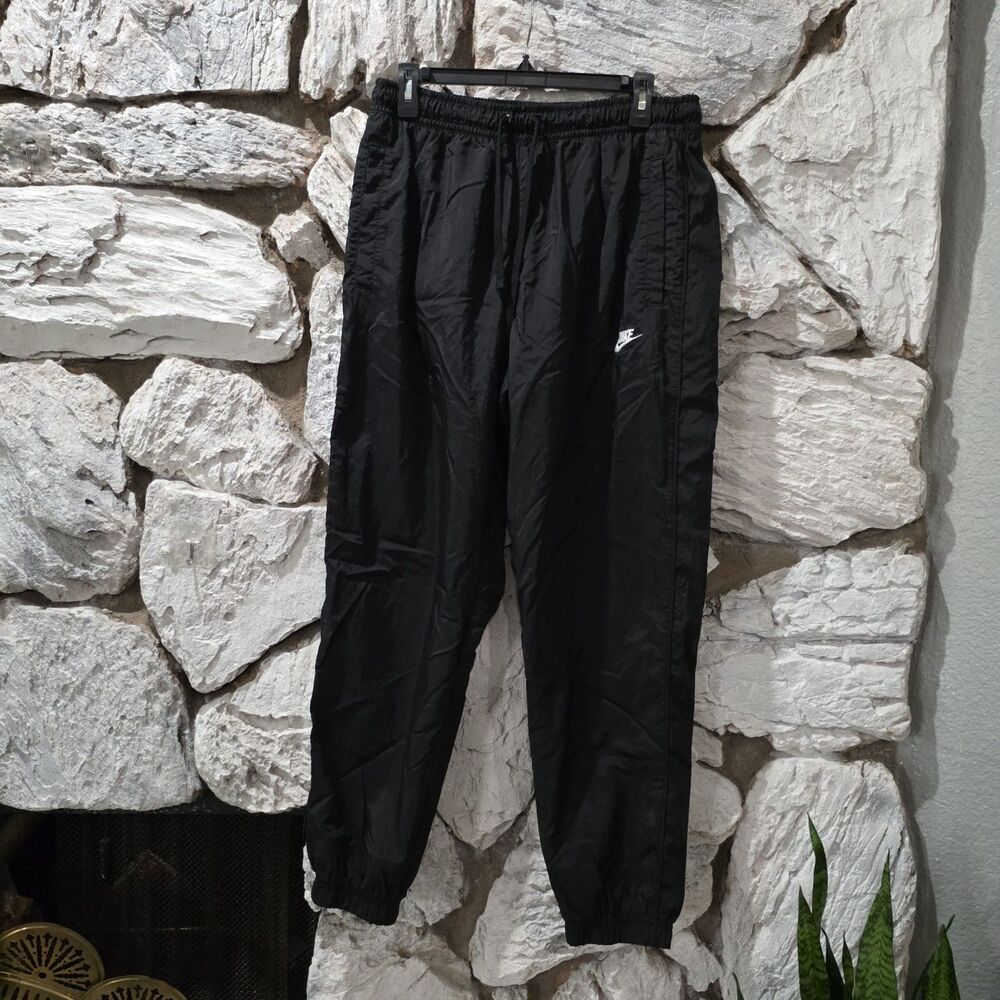 Nike Pants Men's Large Black Track Windbreaker Joggers